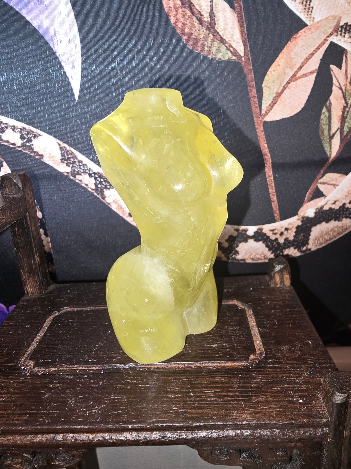 Citrine Goddess Body Carving
