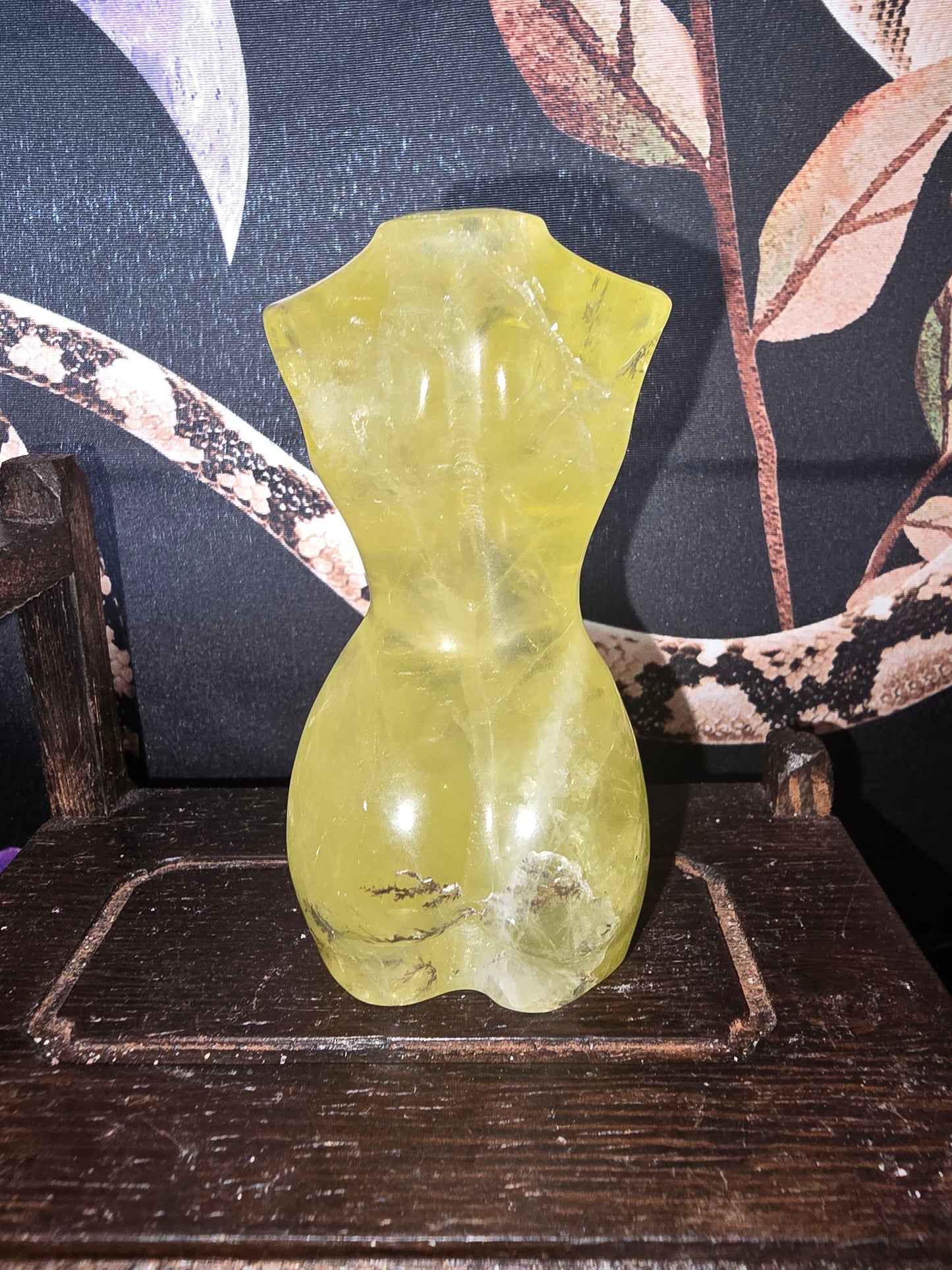 Citrine Goddess Body Carving