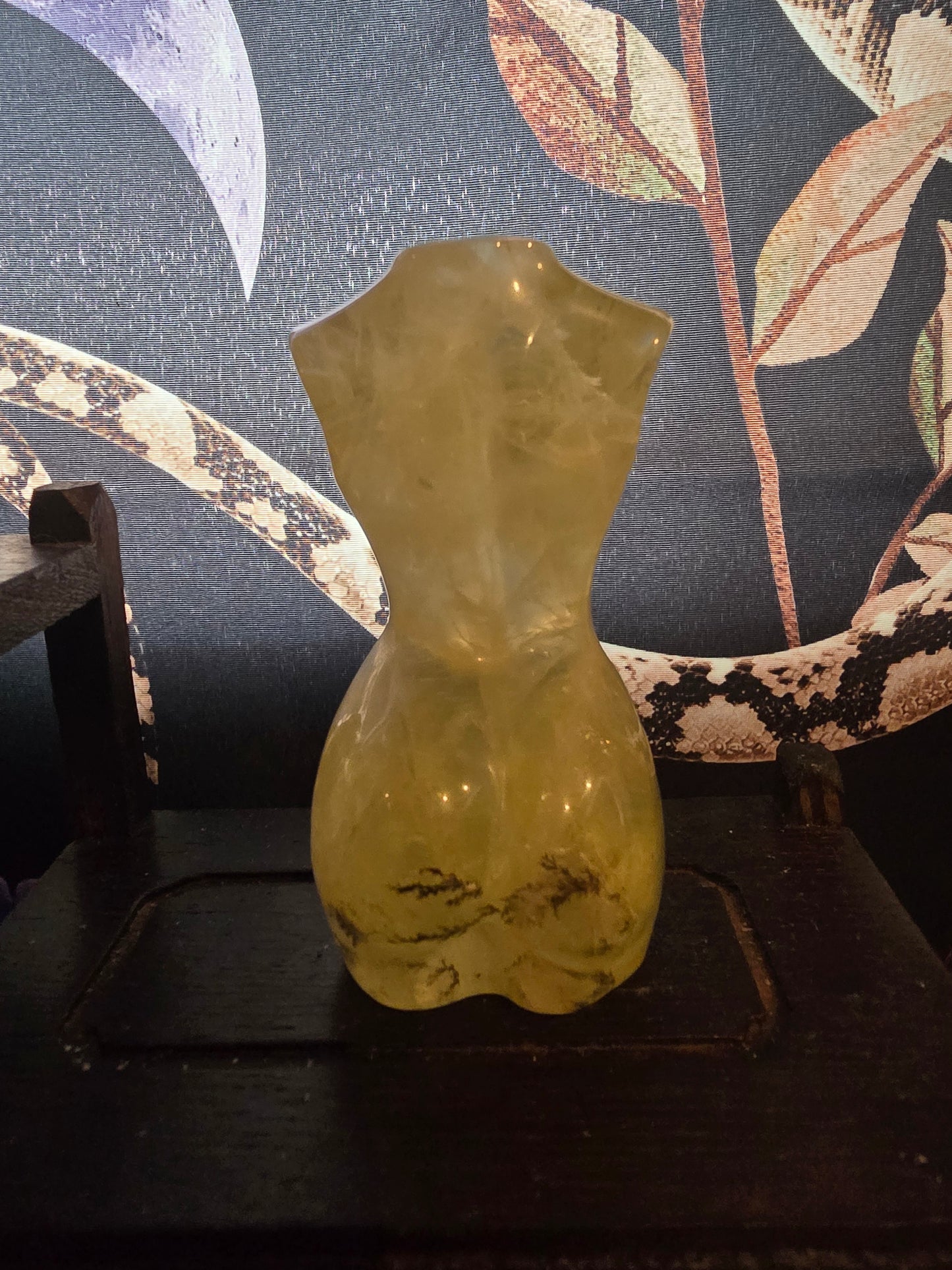 Citrine Goddess Body Carving