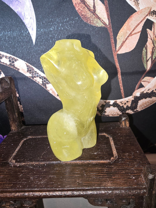 Citrine Goddess Body Carving