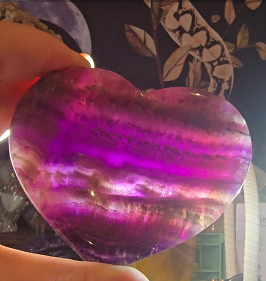 Fluorite Heart Trinket Dish - A
