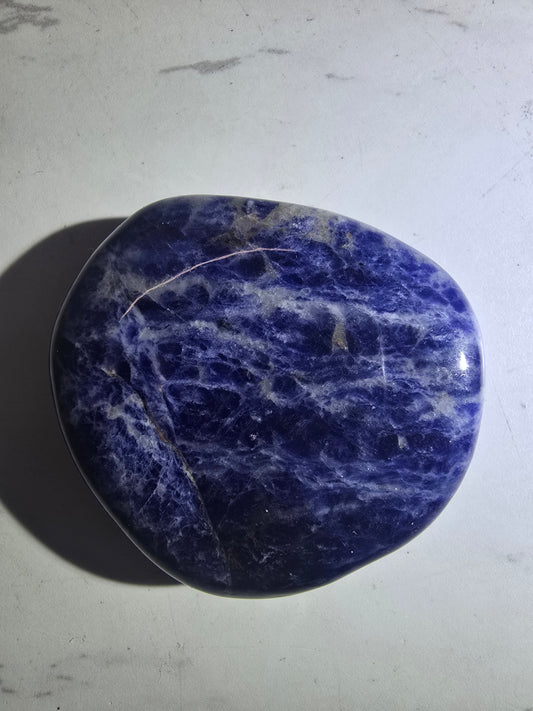 African Sodalite Palm Stone