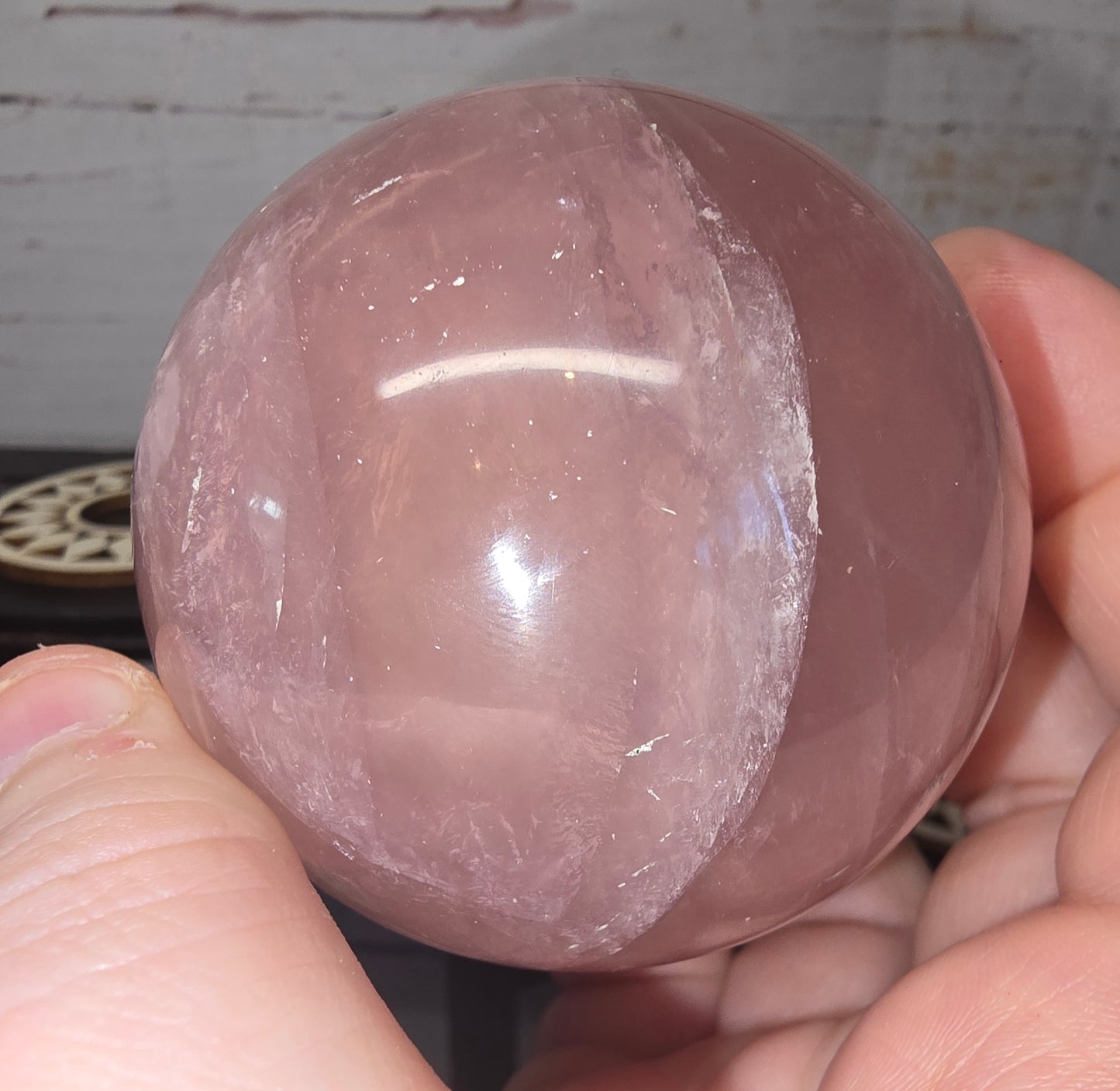 Rose Quartz Sphere with Asterisms
