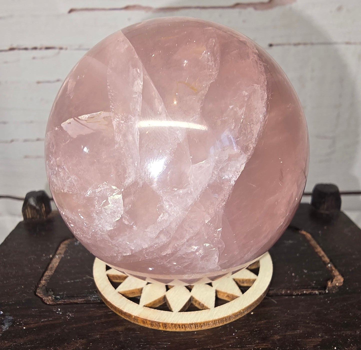 Rose Quartz Sphere with Asterisms