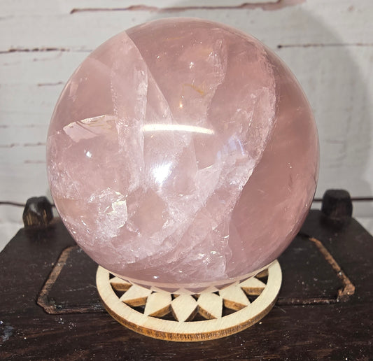 Rose Quartz Sphere with Asterisms