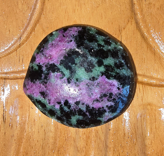 Ruby in Zosisite Palm Stone
